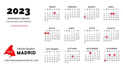 calendario laboral comunidad madrid 2023